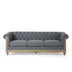 Canapé de salon en tissu et fauteuils d'appoint