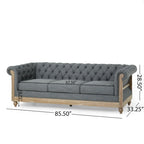Canapé de salon en tissu et fauteuils d'appoint