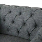 Canapé de salon en tissu et fauteuils d'appoint