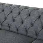 Canapé de salon en tissu et fauteuils d'appoint