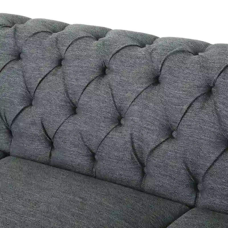 Canapé de salon en tissu et fauteuils d'appoint