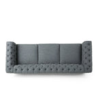 Canapé de salon en tissu et fauteuils d'appoint