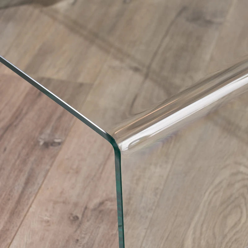 Table Basse Rectangulaire en Verre Massif - 39,37 P x 21,65 L x 14 H