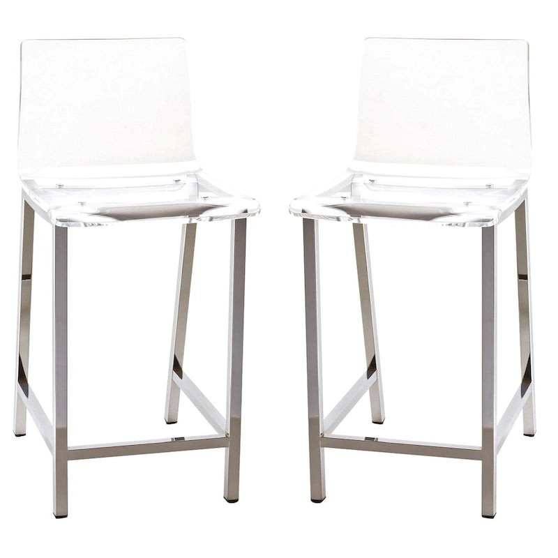 Tabouret de comptoir en acrylique transparent