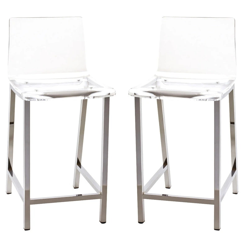 Tabouret de comptoir en acrylique transparent