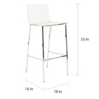 Tabouret de comptoir en acrylique transparent