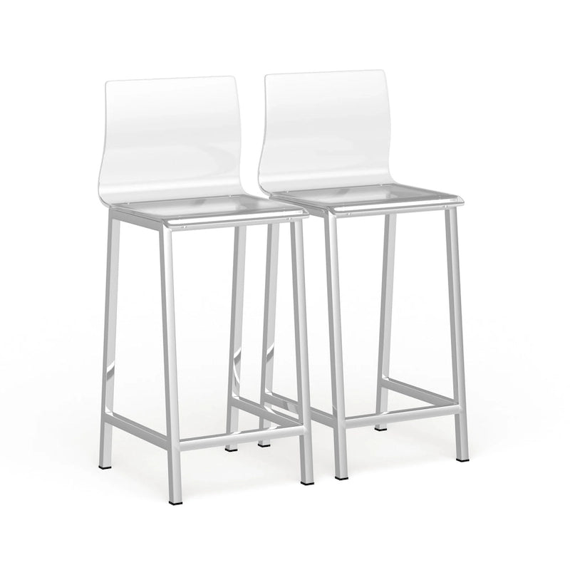 Tabouret de comptoir en acrylique transparent