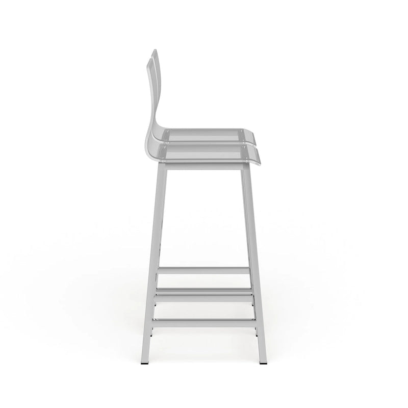 Tabouret de comptoir en acrylique transparent