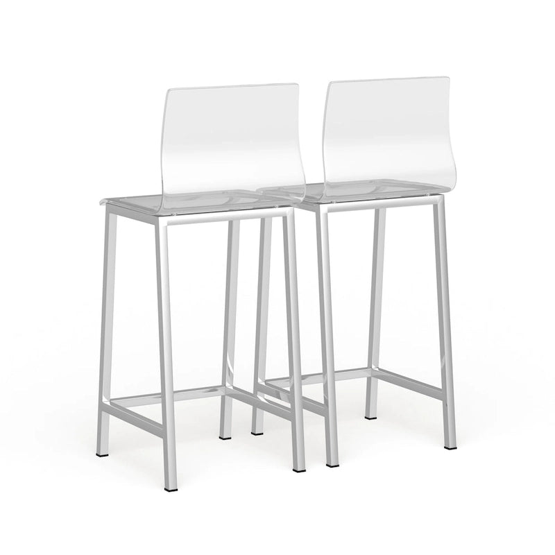 Tabouret de comptoir en acrylique transparent