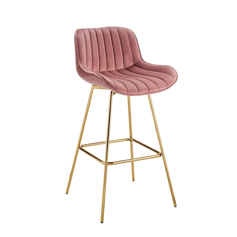 Tabouret de bar moderne pivotant en velours