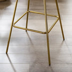 Tabouret de bar moderne pivotant en velours