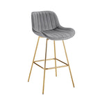 Tabouret de bar moderne pivotant en velours