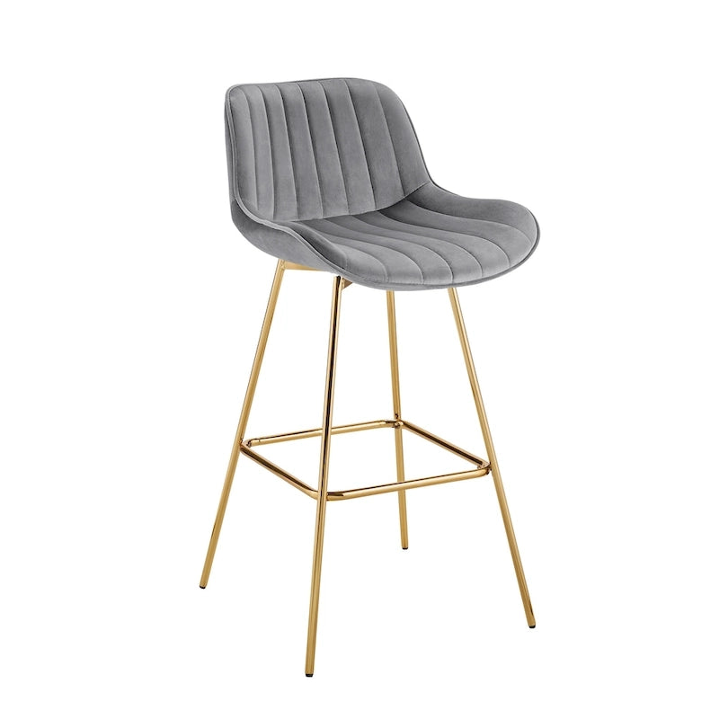 Tabouret de bar moderne pivotant en velours