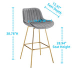 Tabouret de bar moderne pivotant en velours