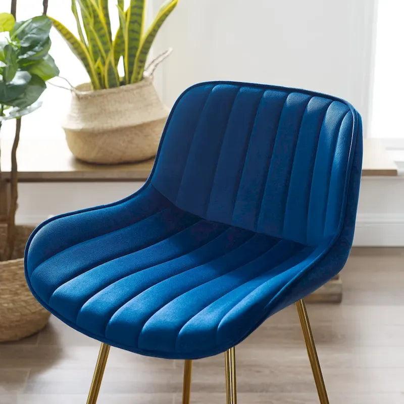 Tabouret de bar moderne pivotant en velours