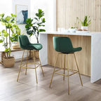 Tabouret de bar moderne pivotant en velours
