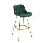 Tabouret de bar moderne pivotant en velours