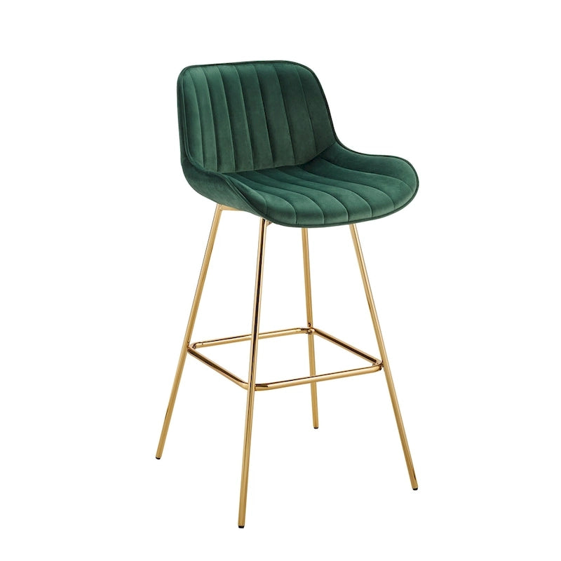 Tabouret de bar moderne pivotant en velours