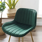 Tabouret de bar moderne pivotant en velours