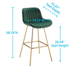Tabouret de bar moderne pivotant en velours