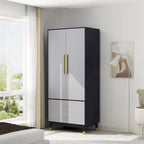 Armoire 2 portes en bois avec 2 tiroirs