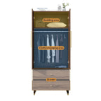 Armoire 2 portes en bois avec 2 tiroirs