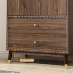 Armoire 2 portes en bois avec 2 tiroirs