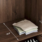 Armoire 2 portes en bois avec 2 tiroirs