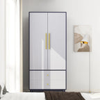 Armoire 2 portes en bois avec 2 tiroirs