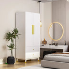 Armoire 2 portes en bois avec 2 tiroirs