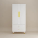 Armoire 2 portes en bois avec 2 tiroirs