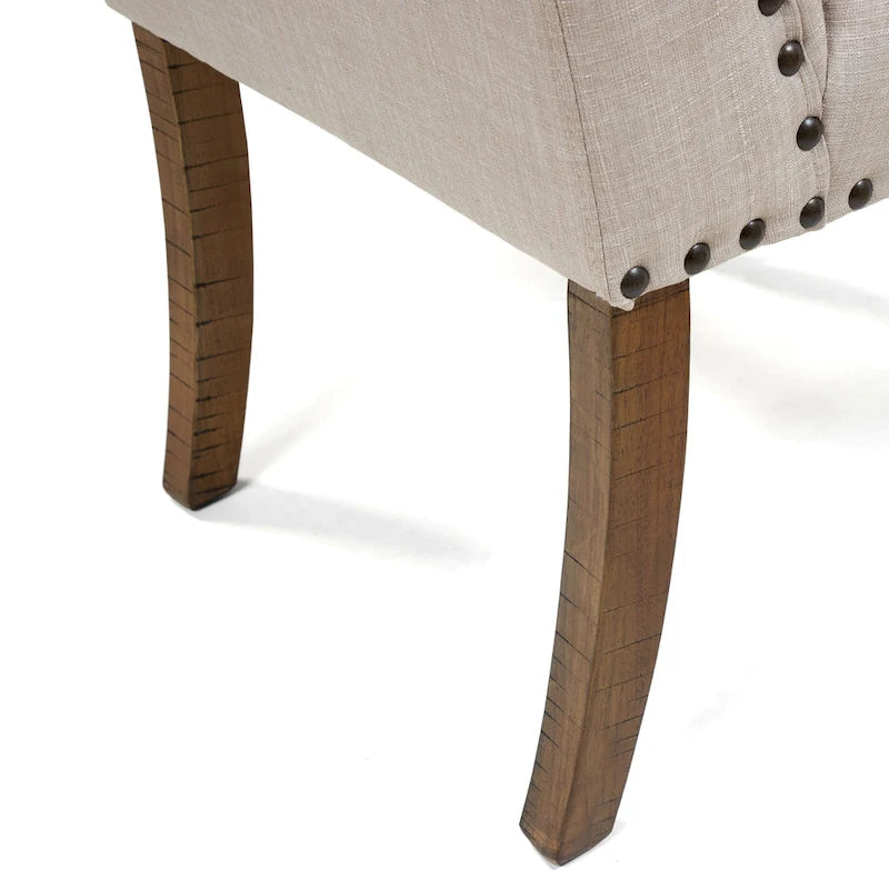 Chaises de salle à manger capitonnées avec accoudoirs de style campagnard