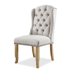 Chaises de salle à manger capitonnées avec accoudoirs de style campagnard