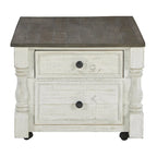Table basse relevable blanc/gris - 26L x 46P x 20H