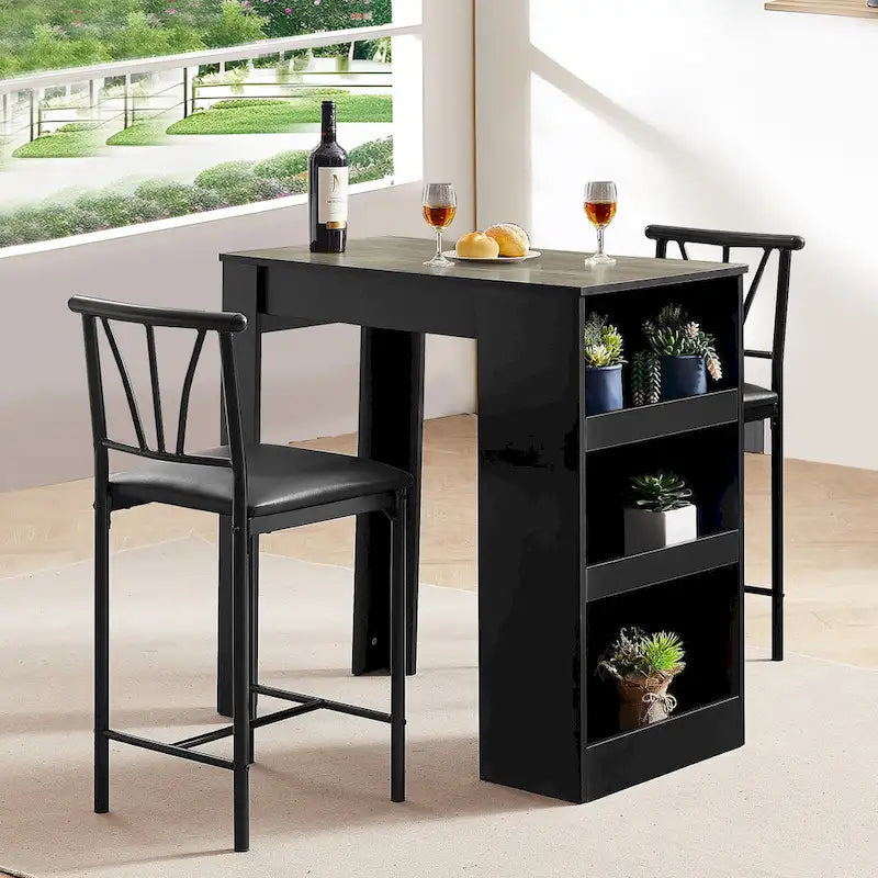 Table de salle à manger hauteur comptoir pour 2, table de cuisine compacte