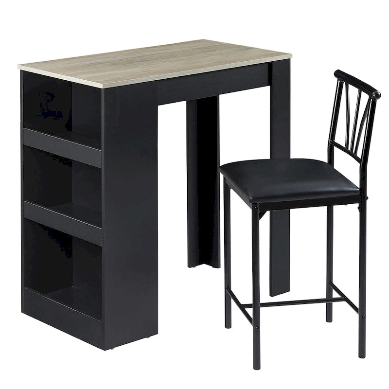 Table de salle à manger hauteur comptoir pour 2, table de cuisine compacte