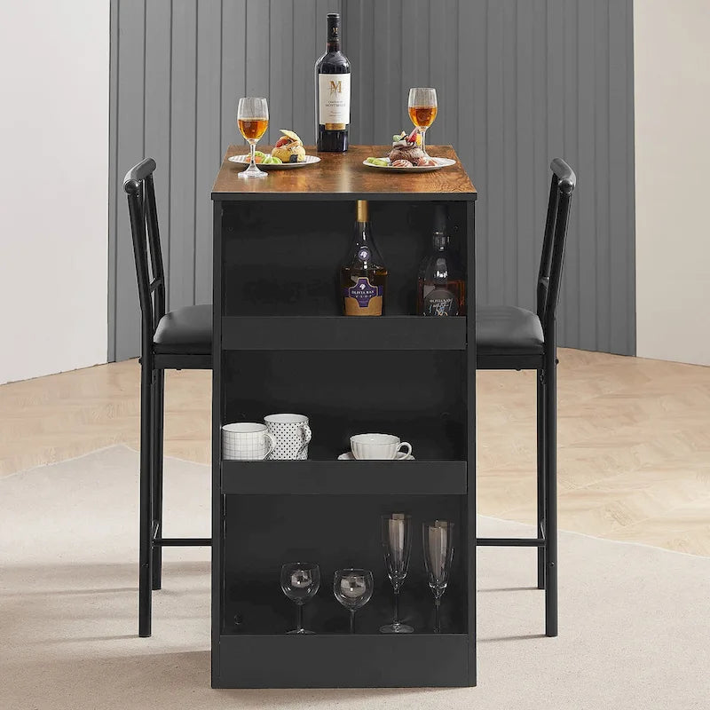 Table de salle à manger hauteur comptoir pour 2, table de cuisine compacte