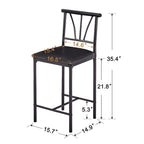 Table de salle à manger hauteur comptoir pour 2, table de cuisine compacte