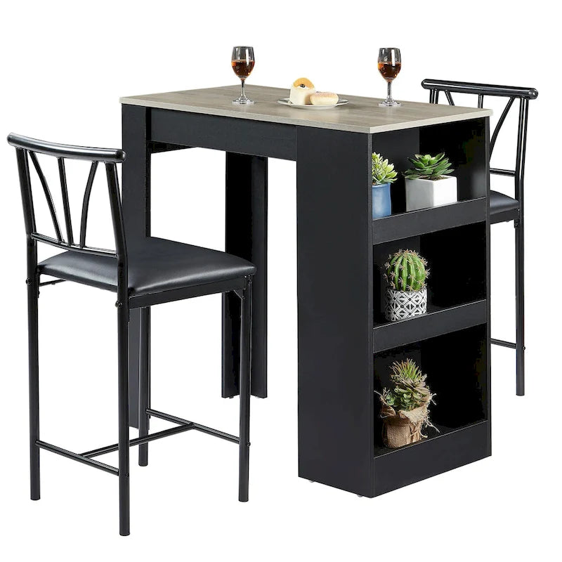 Table de salle à manger hauteur comptoir pour 2, table de cuisine compacte