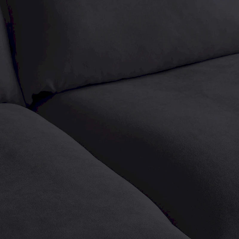 Canapé d'angle modulable en lin L-forme 5 pièces avec ottoman