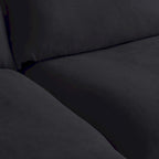 Canapé d'angle modulable en lin L-forme 5 pièces avec ottoman