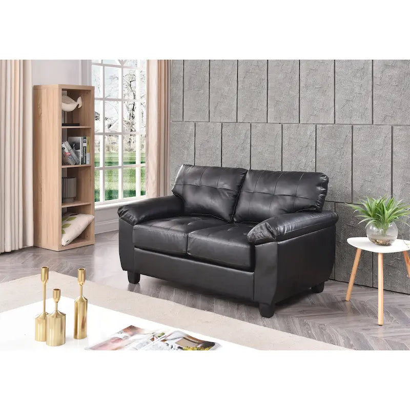 Causeuse en faux cuir
