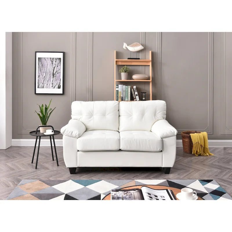 Causeuse en faux cuir
