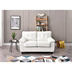 Causeuse en faux cuir