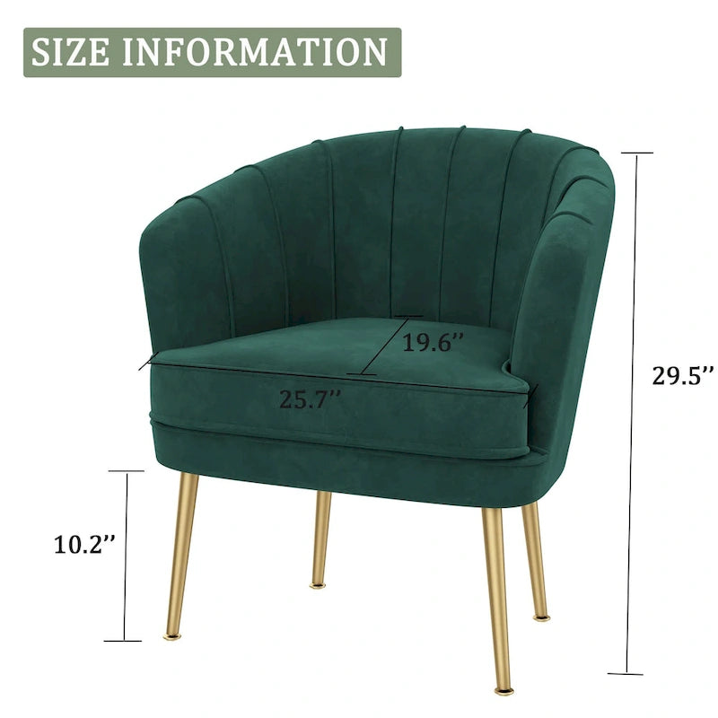 Fauteuils d'appoint en velours pour salon, chambre, bureau, fauteuil rembourré simple de loisir