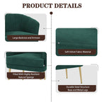 Fauteuils d'appoint en velours pour salon, chambre, bureau, fauteuil rembourré simple de loisir