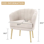 Fauteuils d'appoint en velours pour salon, chambre, bureau, fauteuil rembourré simple de loisir