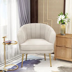 Fauteuils d'appoint en velours pour salon, chambre, bureau, fauteuil rembourré simple de loisir