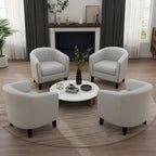 Fauteuil d'appoint moderne en similicuir avec pieds en bois