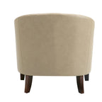 Fauteuil d'appoint moderne en similicuir avec pieds en bois